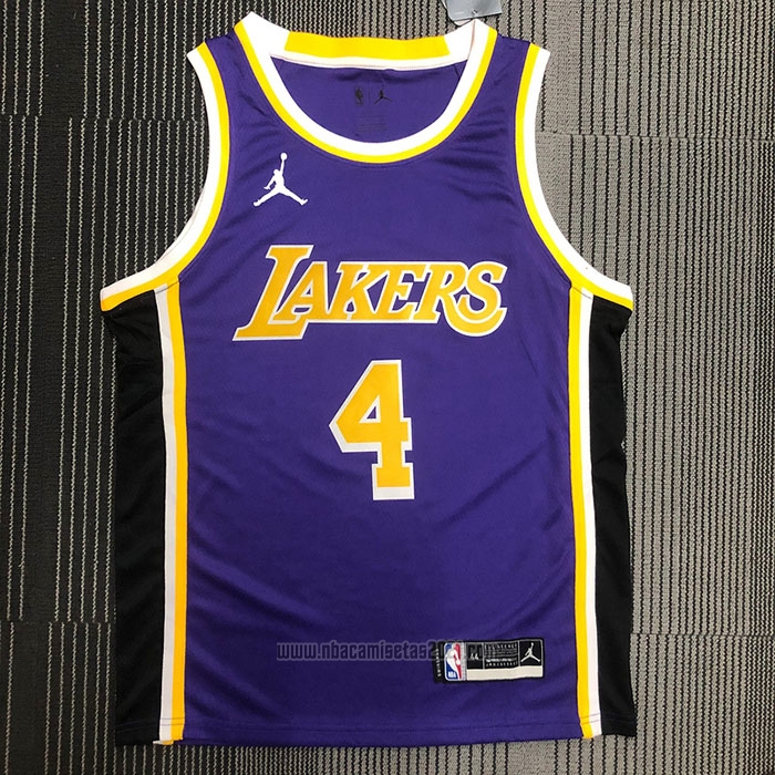Camiseta Los Angeles Lakers Rajon Rondo #4 Statement Edition 2021-22 Violeta